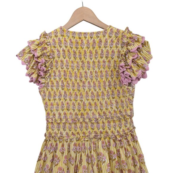Yellow and Pink Floral Dress - Picture 4 of 12